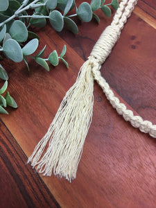 Natural Puppy/Small Macrame Dog Lead