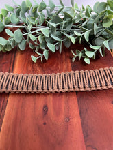 Load image into Gallery viewer, Brown Leather &amp; Camel Macrame Dog Collar

