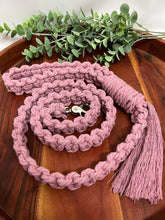 Load image into Gallery viewer, Primrose Pink Deluxe Macrame Dog Lead

