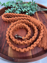 Load image into Gallery viewer, Burnt Orange Deluxe Macrame Dog Lead

