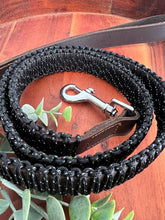 Load image into Gallery viewer, Black Relective Paracord Lead
