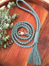 Load image into Gallery viewer, Sage Small/Medium Macrame Dog Lead
