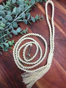 Natural Puppy/Small Macrame Dog Lead