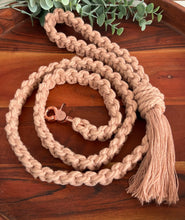 Load image into Gallery viewer, Dusty Pink Deluxe Macrame Dog Lead
